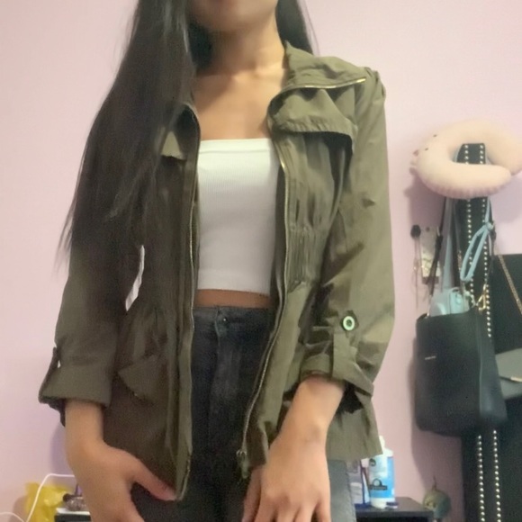Forever 21 Olive Jacket - Picture 2 of 5